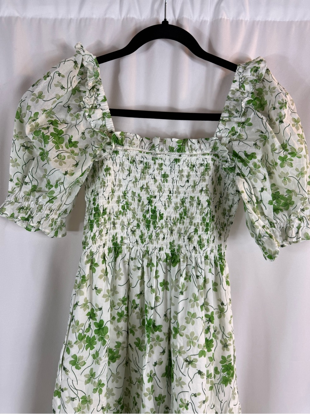 HILL HOUSE Green Sweet Pea Scarlett Nap Dress Size: S - Picture 13 of 17